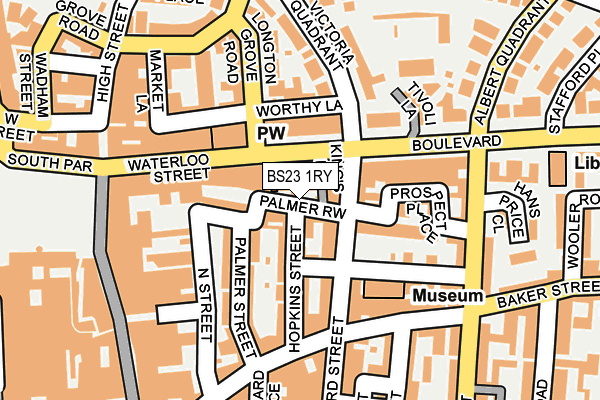 BS23 1RY map - OS OpenMap – Local (Ordnance Survey)