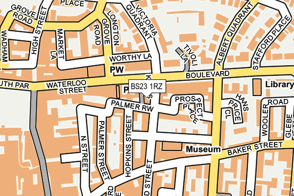 BS23 1RZ map - OS OpenMap – Local (Ordnance Survey)