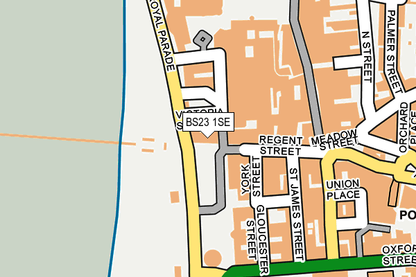 BS23 1SE map - OS OpenMap – Local (Ordnance Survey)