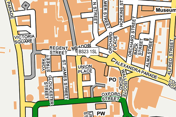 BS23 1SL map - OS OpenMap – Local (Ordnance Survey)