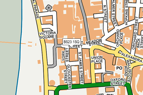 BS23 1SQ map - OS OpenMap – Local (Ordnance Survey)