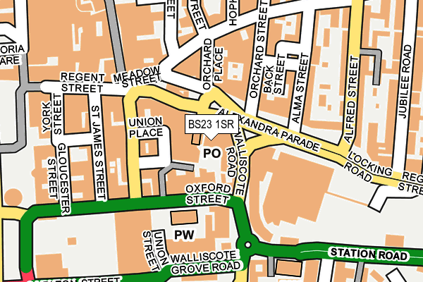 BS23 1SR map - OS OpenMap – Local (Ordnance Survey)