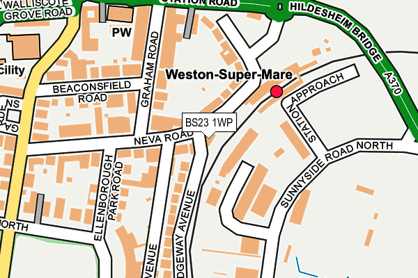 BS23 1WP map - OS OpenMap – Local (Ordnance Survey)