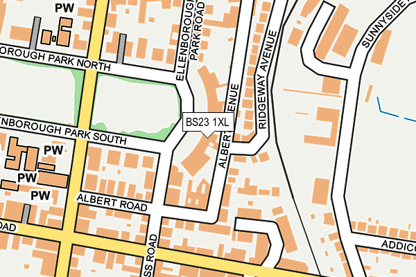 BS23 1XL map - OS OpenMap – Local (Ordnance Survey)