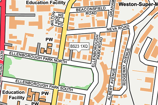 BS23 1XQ map - OS OpenMap – Local (Ordnance Survey)