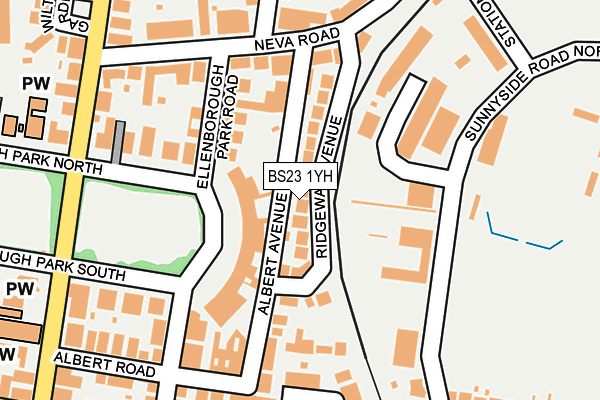 BS23 1YH map - OS OpenMap – Local (Ordnance Survey)