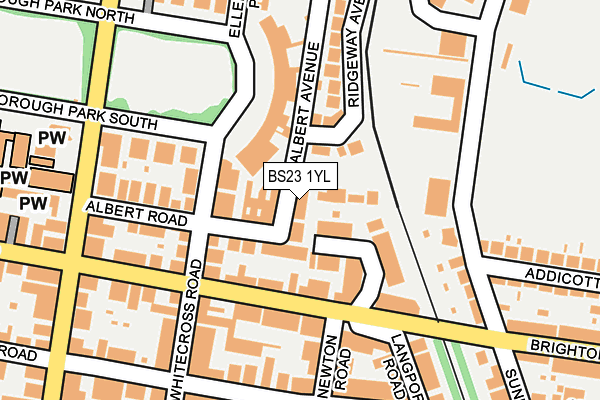 BS23 1YL map - OS OpenMap – Local (Ordnance Survey)