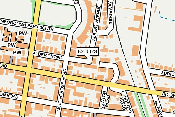 BS23 1YS map - OS OpenMap – Local (Ordnance Survey)