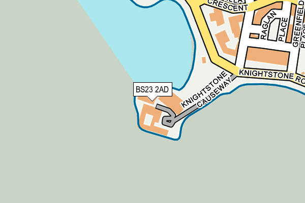 BS23 2AD map - OS OpenMap – Local (Ordnance Survey)