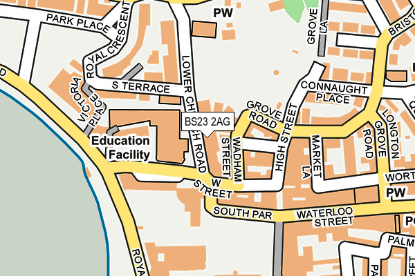 BS23 2AG map - OS OpenMap – Local (Ordnance Survey)