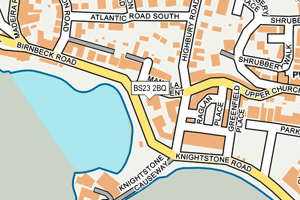 BS23 2BQ map - OS OpenMap – Local (Ordnance Survey)