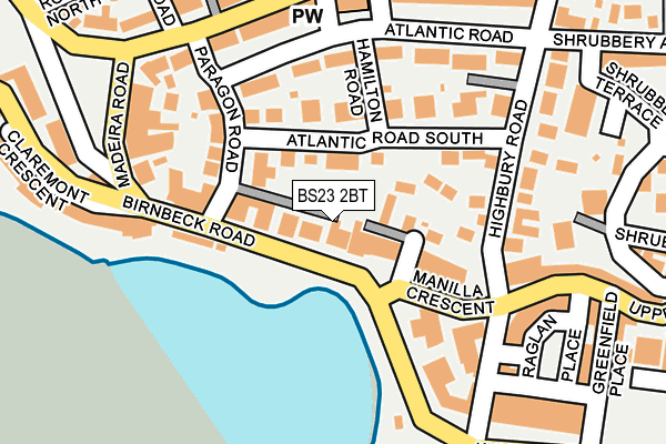 BS23 2BT map - OS OpenMap – Local (Ordnance Survey)