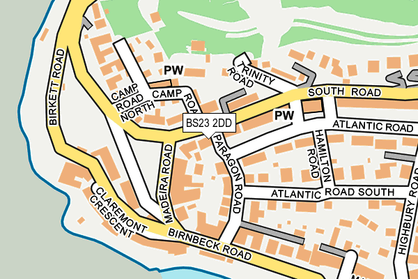 BS23 2DD map - OS OpenMap – Local (Ordnance Survey)