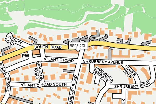 BS23 2DL map - OS OpenMap – Local (Ordnance Survey)