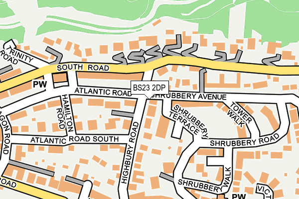 BS23 2DP map - OS OpenMap – Local (Ordnance Survey)