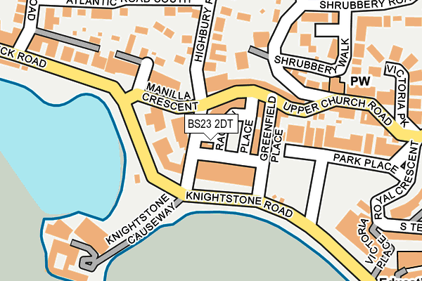 BS23 2DT map - OS OpenMap – Local (Ordnance Survey)