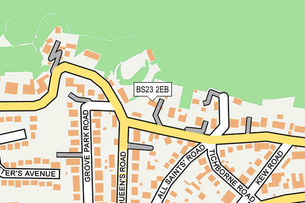 BS23 2EB map - OS OpenMap – Local (Ordnance Survey)