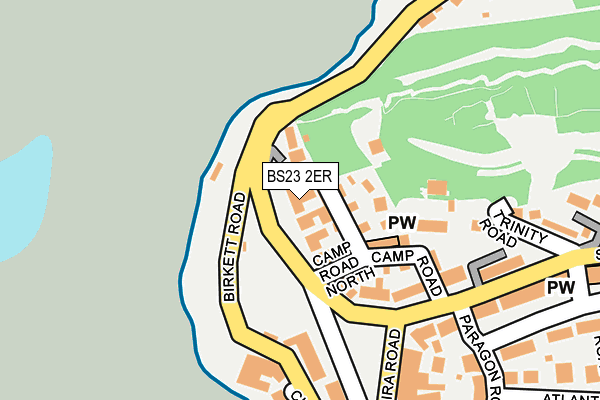 BS23 2ER map - OS OpenMap – Local (Ordnance Survey)