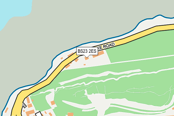 BS23 2ES map - OS OpenMap – Local (Ordnance Survey)