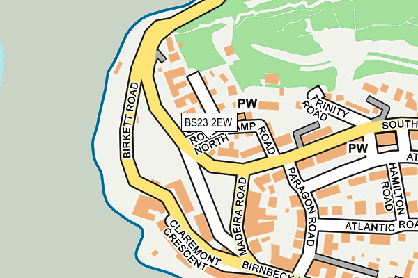 BS23 2EW map - OS OpenMap – Local (Ordnance Survey)