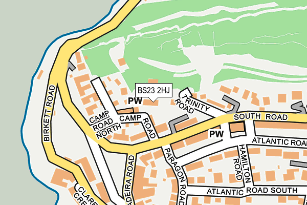 BS23 2HJ map - OS OpenMap – Local (Ordnance Survey)