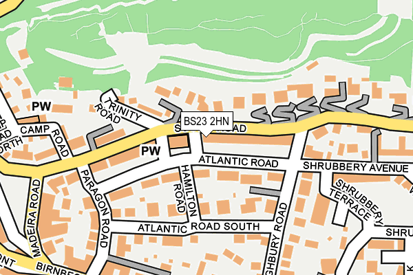 BS23 2HN map - OS OpenMap – Local (Ordnance Survey)