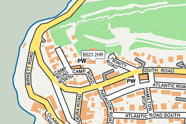 BS23 2HR map - OS OpenMap – Local (Ordnance Survey)