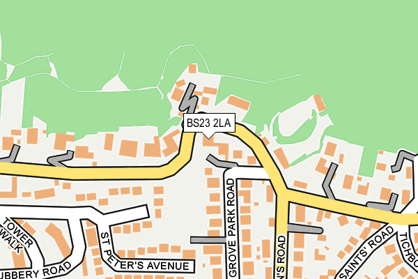 BS23 2LA map - OS OpenMap – Local (Ordnance Survey)