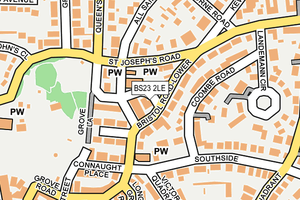 BS23 2LE map - OS OpenMap – Local (Ordnance Survey)