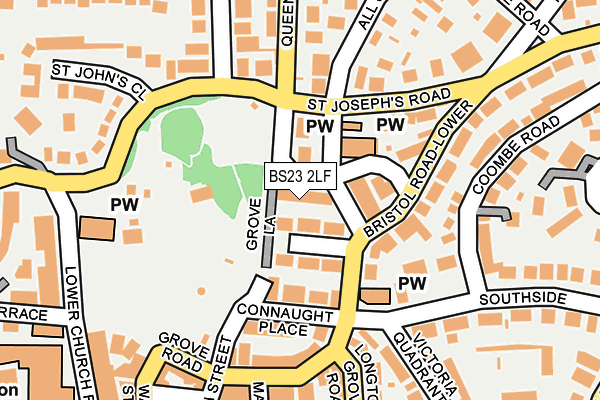 BS23 2LF map - OS OpenMap – Local (Ordnance Survey)