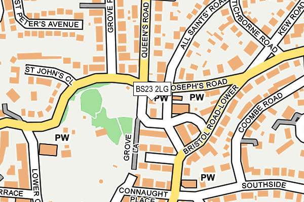 BS23 2LG map - OS OpenMap – Local (Ordnance Survey)