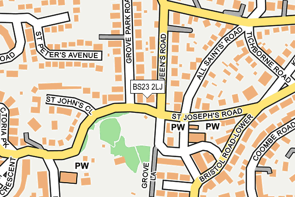 BS23 2LJ map - OS OpenMap – Local (Ordnance Survey)