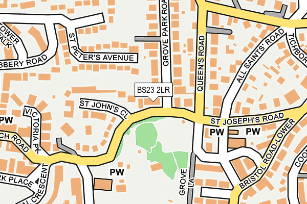 BS23 2LR map - OS OpenMap – Local (Ordnance Survey)