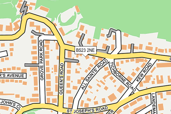 BS23 2NE map - OS OpenMap – Local (Ordnance Survey)