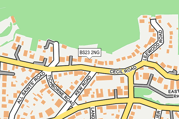 BS23 2NG map - OS OpenMap – Local (Ordnance Survey)