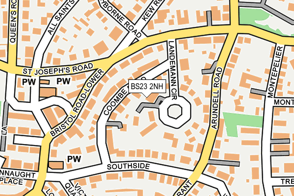BS23 2NH map - OS OpenMap – Local (Ordnance Survey)