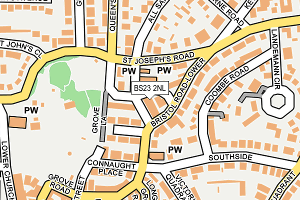 BS23 2NL map - OS OpenMap – Local (Ordnance Survey)