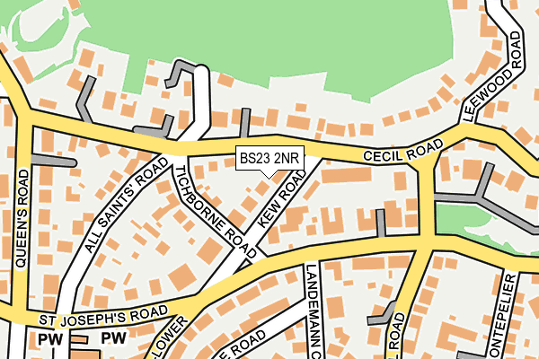 BS23 2NR map - OS OpenMap – Local (Ordnance Survey)