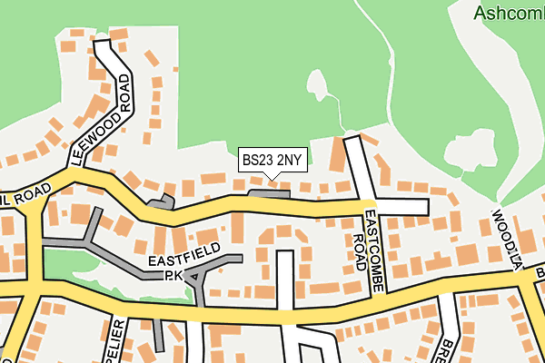 BS23 2NY map - OS OpenMap – Local (Ordnance Survey)