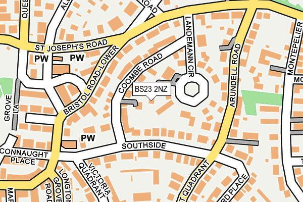 BS23 2NZ map - OS OpenMap – Local (Ordnance Survey)