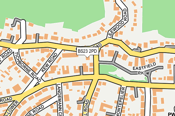 BS23 2PD map - OS OpenMap – Local (Ordnance Survey)