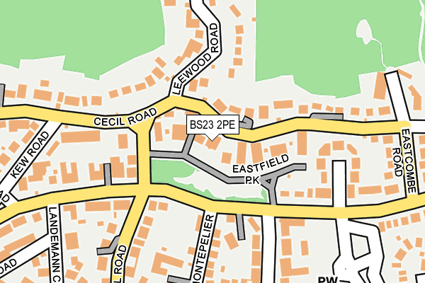 BS23 2PE map - OS OpenMap – Local (Ordnance Survey)