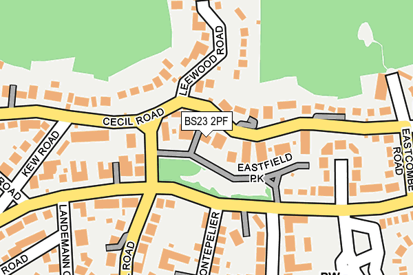 BS23 2PF map - OS OpenMap – Local (Ordnance Survey)