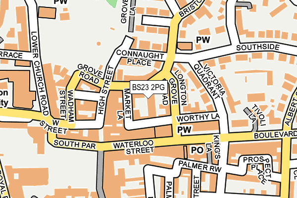 BS23 2PG map - OS OpenMap – Local (Ordnance Survey)