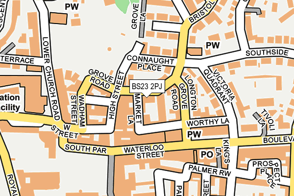 BS23 2PJ map - OS OpenMap – Local (Ordnance Survey)