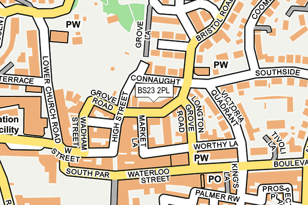 BS23 2PL map - OS OpenMap – Local (Ordnance Survey)