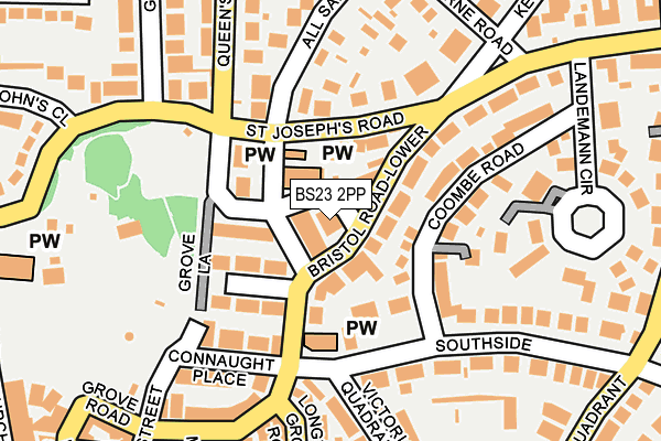 BS23 2PP map - OS OpenMap – Local (Ordnance Survey)
