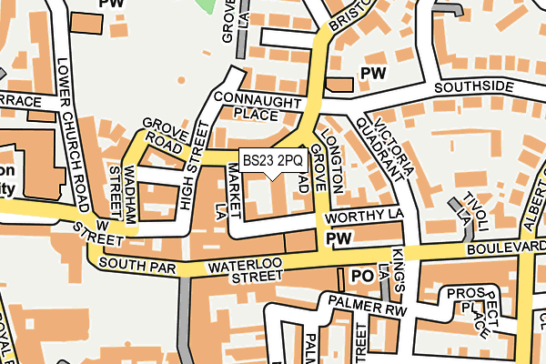 BS23 2PQ map - OS OpenMap – Local (Ordnance Survey)