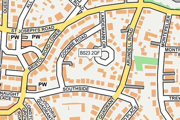 BS23 2QF map - OS OpenMap – Local (Ordnance Survey)