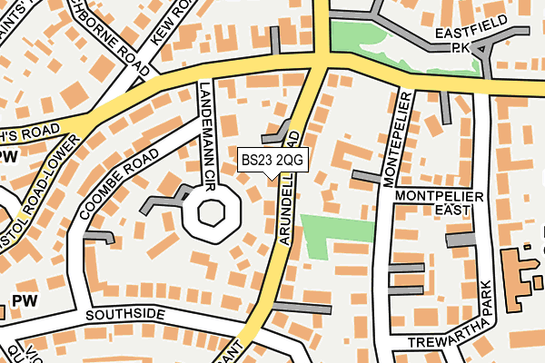 BS23 2QG map - OS OpenMap – Local (Ordnance Survey)
